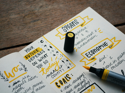 The image contains scratch paper representing a career plan.