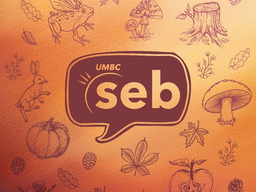 Orange (seb) fall 2025 logo with various fall elements surrounding it. The seb logo is in the middle with elements like pumpkins, leaves, and flowers surround it.