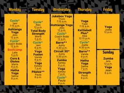 Group Fitness Schedule