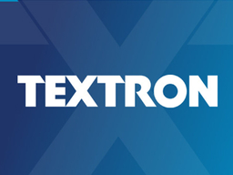 Textron logo in white on a blue background