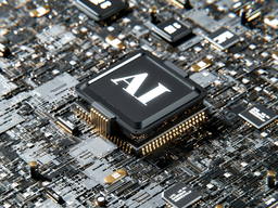 A computer board with the letters A-I written on a component of the board.