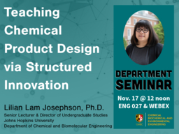 Department Seminar Series: Lilian Josephson, Ph.D.