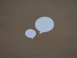 two empty speech bubbles