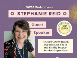 A flyer including details for our next guest speaker event. Date, location, and name also provided in post description.