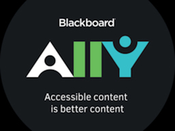 Image: Blackboard Ally Logo, "Accessible content is better content"
