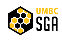 UMBC SGA main logo, black and yellow honeycomb
