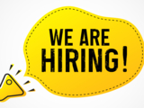 yellow sound blurb says "we are hiring!"