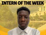 Intern of the week graphic featuring Edmond Batchankwe Ndanji